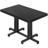 KPA | Bistro Bord | B: 120 x 70 cm | H: 78 cm | Sort | Fod: Sort