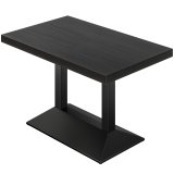 KPL | Bistro Tisch | B:T 120 x 70 cm | H 82 cm | Schwarz | Gestell: Schwarz