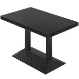 KPY | Tavolo Bistro | L: 130 x 80 cm | H: 82 cm | Nero | Struttura: Nero | Sèggio: 8 x 8 cm