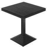 KPY | Bistro Tisch | B:T 80 x 80 cm | H 82 cm | Schwarz | Gestell: Schwarz