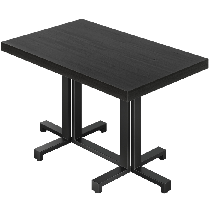 KPA | Mesa de bistró | Dimensiones: 120 x 70 cm | Altura: 78 cm | Negro | Bastidor: Negro