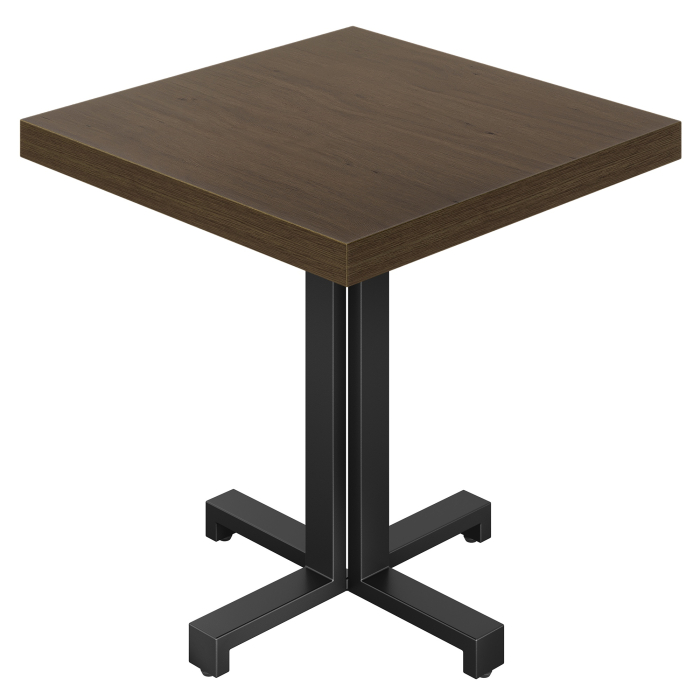 KPA | Tavolo Bistro | L: 80 x 80 cm | H 78 cm | Noce | Struttura: Nero
