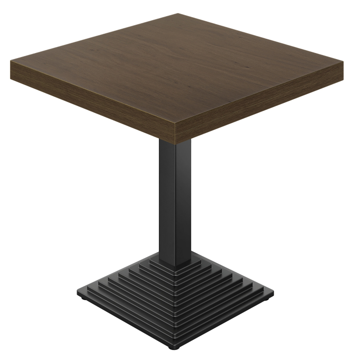 KPY | Mesa de bistró | P: 80 x 80 cm | Altura: 82 cm | Nogal | Estructura: Negra