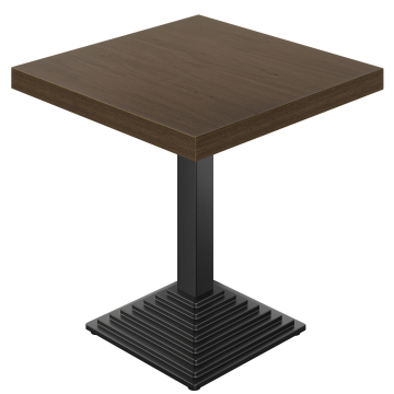KPY | Tisch de Bistro | L:P 80 x 80 cm | H 82 cm | Noyer | Pied: Noir