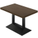 KPL | Bistro-pöytä | B: 120 x 70 cm | K: 82 cm | Walnut | Jalkarakennus: Musta