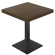 KPL | Bistro Tisch | B:T 70 x 70 cm | H 82 cm | Walnuß | Gestell: Schwarz