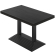 KPY | Bistrotafel | B: 120 x 70 cm | H 82 cm | Zwart | Onderstel: Zwart | Zuil: 6 x 6 cm