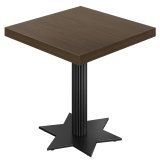 KSTT | Tavolo da bistrot | L: 80 x P: 80 cm | H: 78 cm | Noce | Base: Nero
