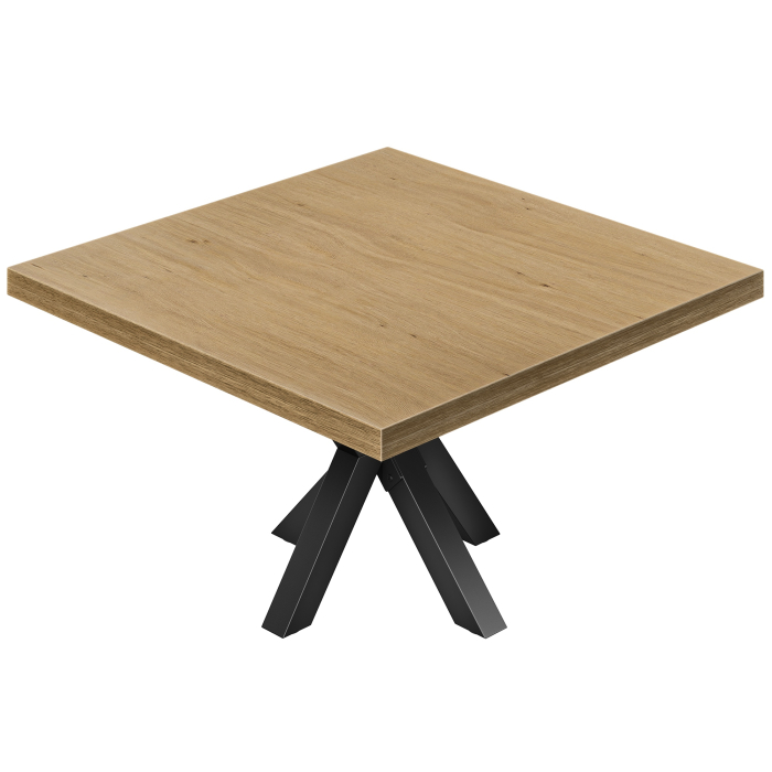 KS | Table bistro | 140 x 140 cm | H 78 cm | Chêne | Structure : Noir
