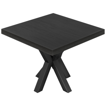 KS | Bistro-pöytä | 100 x 100 cm | Korkeus: 78 cm | Musta | Jalka: Musta