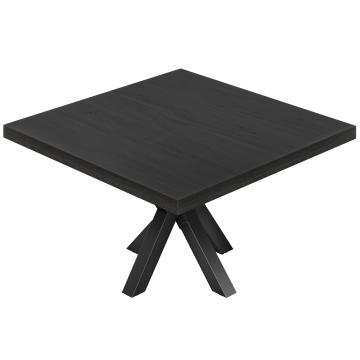KS | Bistro Tisch | 140 x 140 cm | H 78 cm | Schwarz | Gestell: Schwarz