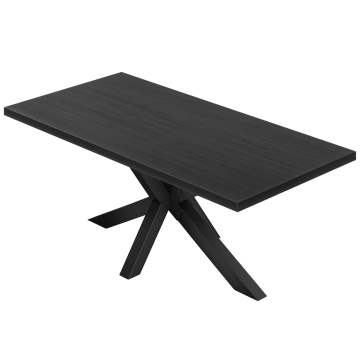 KS | Table de bistro | 180 x 90 cm | H 78 cm | Noir | Structure : Noir