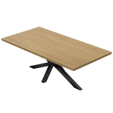 KS | Bistrobord | 230 x 110 cm | H 78 cm | Eg | Stel: Sort
