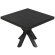 KS | Bistro Tisch | 120 x 120 cm | H 78 cm | Schwarz | Gestell: Schwarz