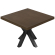 KS | Bistro Tisch | 120 x 120 cm | H 78 cm | Walnuß | Gestell: Schwarz