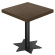 KST | Bistrotafel | B: 70 x 70 cm | H: 78 cm | Walnoot | Onderstel: Zwart