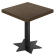 KSTT | Tavolo Bistro | L: 70 x 70 cm | H: 78 cm | Noce | Struttura: Nero