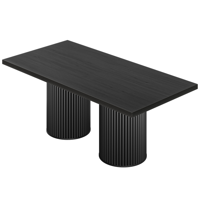 KT | Bistropöytä | L:S 160 x 90 cm | K 77 cm | Musta | Runko: Musta | Ø 50 x 50 cm