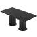 KT | Tavolo Bistro | B: 160 x 90 cm | H 77 cm | Nero | Struttura: Nero | Ø 50 x 40 cm