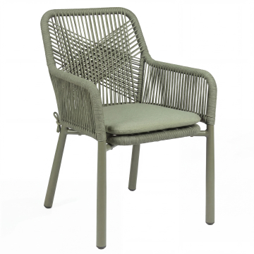 Kathy | Chaise de terrasse bistro | + coussin de siège | Vert