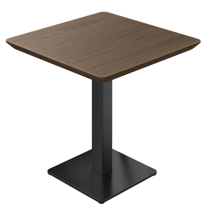 LM | Bistro Tisch | 70 x 70 cm | H 74 cm | Wenge | Gestell: Schwarz