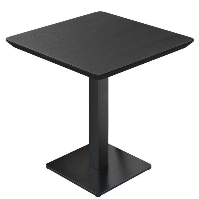 LM | Bistro-pöytä | 80 x 80 cm | K 74 cm | Musta | Runko: Musta