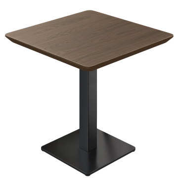 LM | Stół Bistro | 70 x 70 cm | Wysokość: 74 cm | Wenge | Stelaż: Czarny
