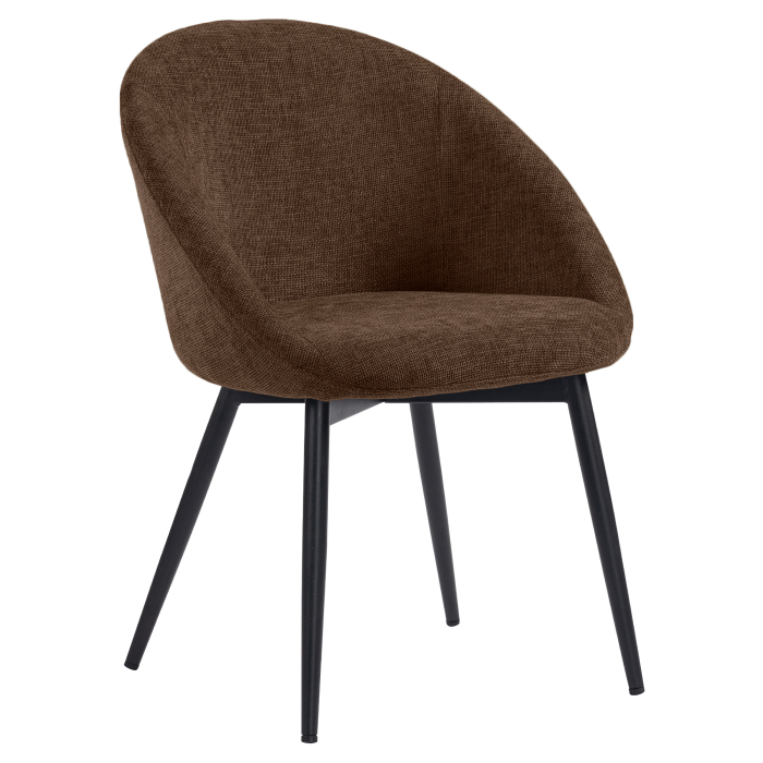 Lauren | Chaise d'hôtel | Marron | Tissu/Textile