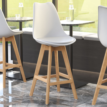 LAMOCA | boller barstol | Hvit | plast