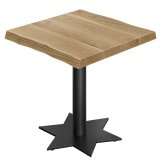 LEO | Tavolo da bistrò | L: 70 x 70 | H: 76 cm | Rovere | Struttura: Nero