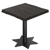 LEO | Table de bistro | L:P 70 x 70 | H 76 cm | Noir | Structure : Noir