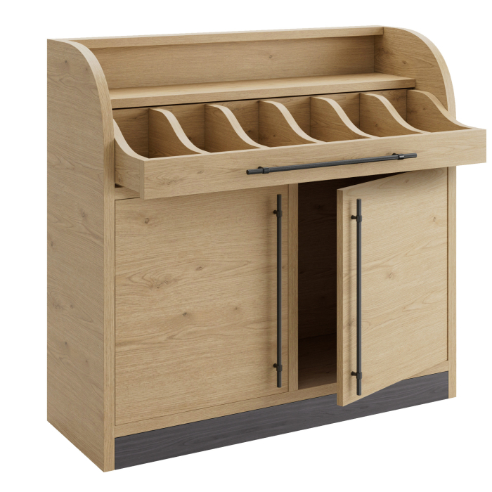 LEA | Besteckschrank | B:H 110 x 105 cm | Eiche | 2xTür  | Soft-Close