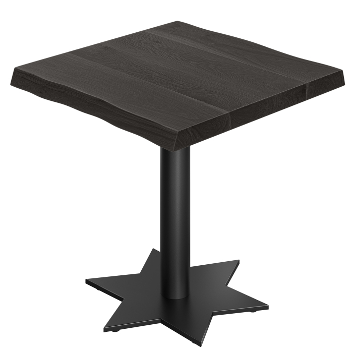 LEO | Table de bistro | L:P 70 x 70 | H 76 cm | Noir | Structure : Noir