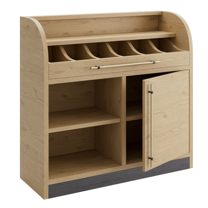 LEA | Besteckschrank | B:H 110 x 105 cm | Eiche | 1xTür + 2xBöden