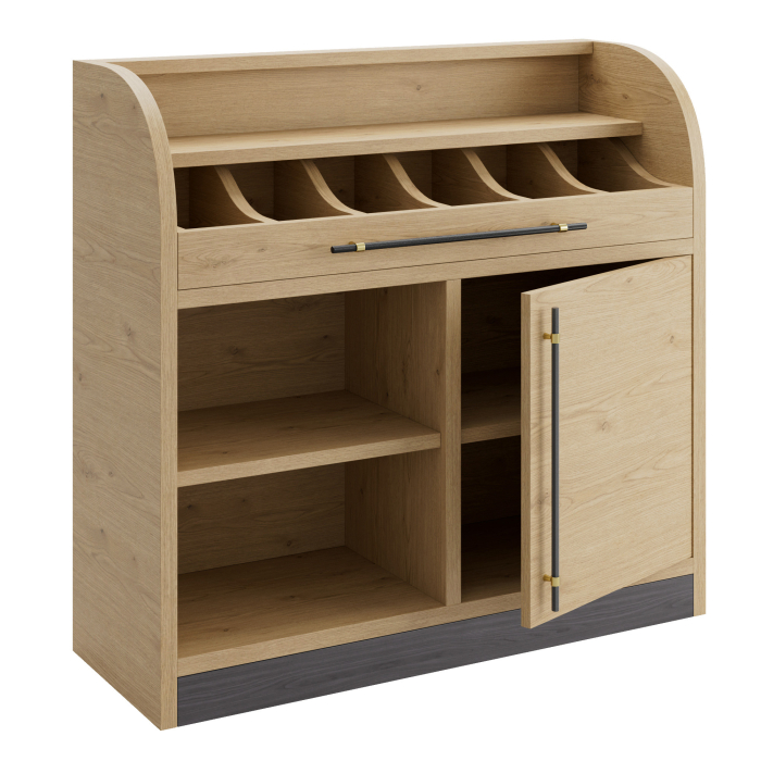 LEA | Besteckschrank | B:H 110 x 105 cm | Eiche | 1xTür + 2xBöden