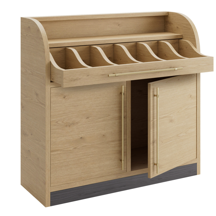 LEA | Besteckschrank | B:H 110 x 105 cm | Eiche | 2xTür  | Soft-Close