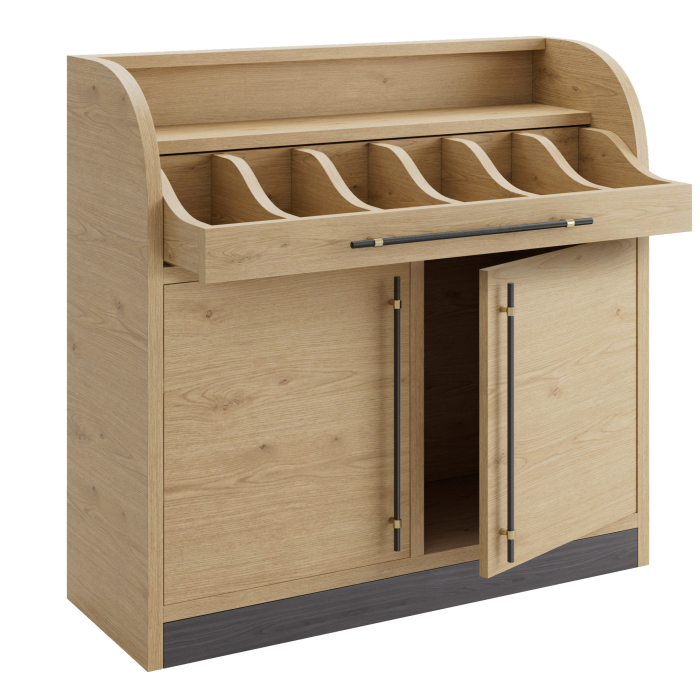 LEA | Besteckschrank | B:H 110 x 105 cm | Eiche | 2xTür  | Soft-Close