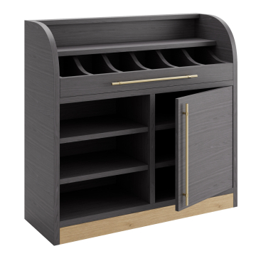 LEA | Besteckschrank | B:H 110 x 105 cm | Wenge | 1xTür + 4xBöden