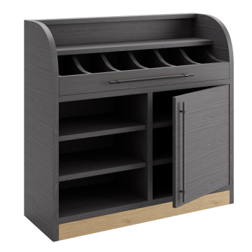 LEA | Besteckschrank | B:H 110 x 105 cm | Wenge | 1xTür + 4xBöden