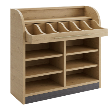 LEA | Besteckschrank | B:H 110 x 105 cm | Eiche | 4xBöden | Soft-Close