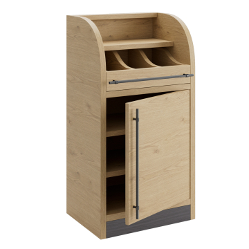 LEA | Besteckschrank | B:H 55 x 105 cm | Eiche | 1xTür + 2xBöden