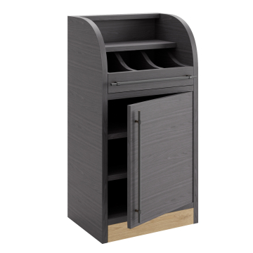 LEA | Besteckschrank | B:H 55 x 105 cm | Wenge | 1xTür + 2xBöden