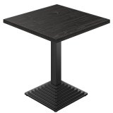 LILIANA | Bistro Tisch | B:T 70 x 70 cm | H 80 cm | Schwarz | Gestell: Schwarz | Säule: 8 x 8 cm