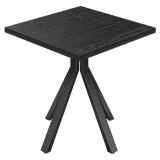 LIORA | Table de bistro | L:P 80 x 80 cm | H 76 cm | Noir | Structure : Noir