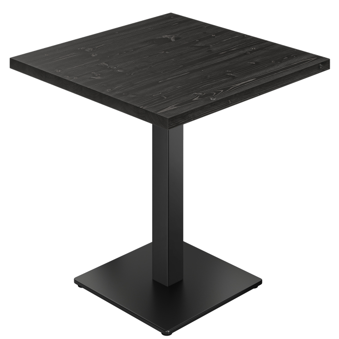 LIANA | Bistropöytä | L:S 70 x 70 cm | K 75 cm | Musta | Runko: Musta