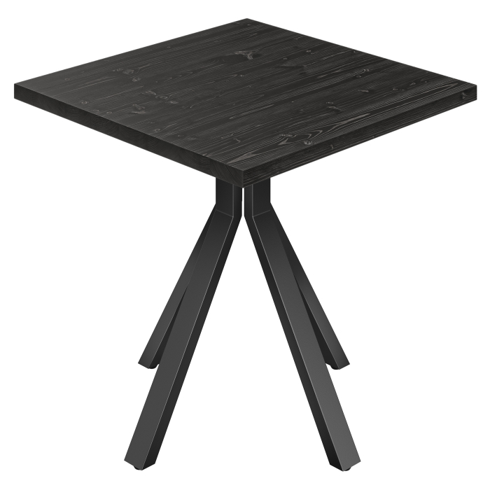 LIORA | Table de bistro | L:P 80 x 80 cm | H 76 cm | Noir | Structure : Noir