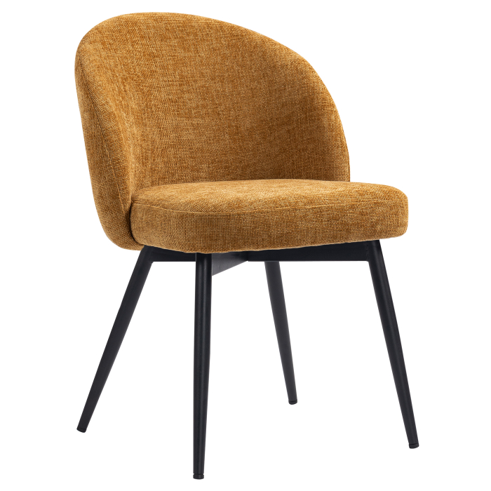 Lily | Hotel Stuhl | Honig Braun | Stoff/Textil