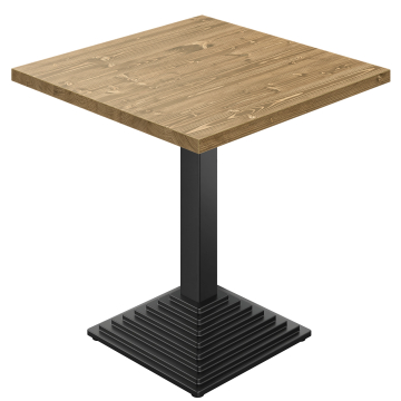 LILIANA | Tavolo da bistro | L: 60 x 60 cm | H 80 cm | Rovere | Struttura: Nero | Sedia: 6 x 6 cm