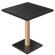 LIANA | Tavolo Bistro | L: 70 x 70 cm | H 75 cm | Nero | Struttura: Nero / Rovere