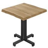 LUCIA | Bistro-bord | B: 70 x 70 | H 76 cm | Eg | Stativ: Sort